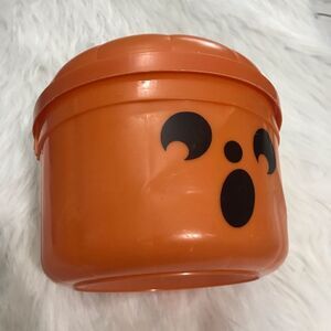 D 1980 McDonalds McBoo Orange Halloween Pumpkin Happy Meal Pail